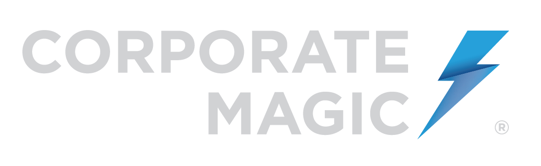 Corporate Magic logo white